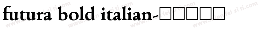 futura bold italian字体转换